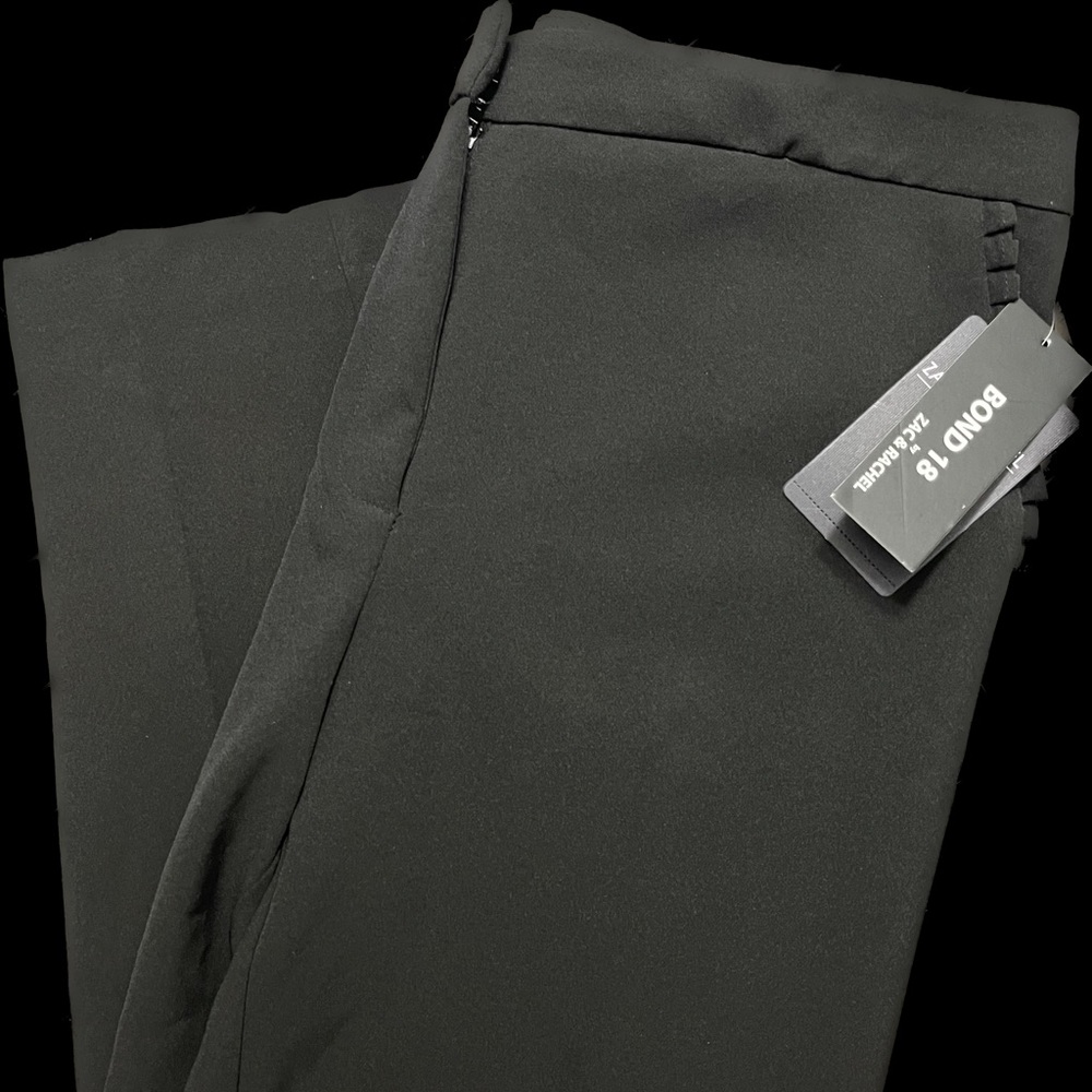 Women's Tuxedo style ankle pants w/ ruffle-trim angled pockets sz 12 NWT